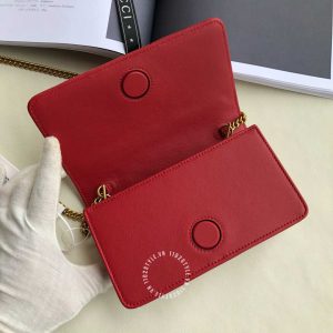 Túi xách nữ Gucci màu đỏ logo GG replica 1:1 - Hình ảnh 4