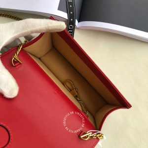 Túi xách nữ Gucci màu đỏ logo GG replica 1:1 - Hình ảnh 8