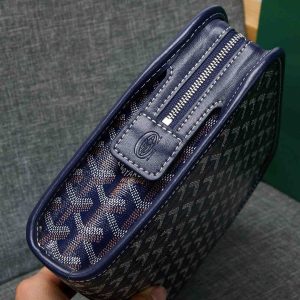 Cluth cầm tay Goyard màu xanh than hàng hiệu - Ảnh 5