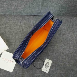 Cluth cầm tay Goyard màu xanh than hàng hiệu - Ảnh 6