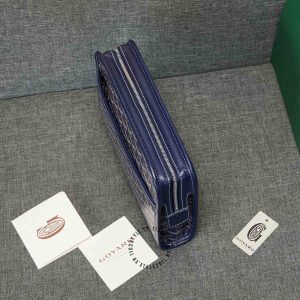 Cluth cầm tay Goyard màu xanh than hàng hiệu - Ảnh 7