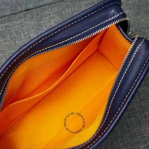 Cluth cầm tay Goyard màu xanh than hàng hiệu - Ảnh 8
