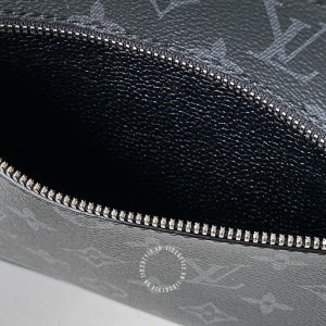 Túi xách Louis Vuitton nam size lớn da thật màu đen cao cấp - Hình ảnh 6