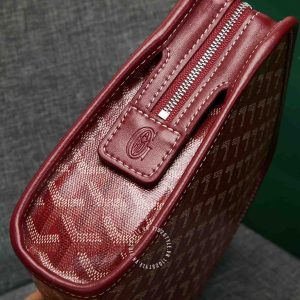 Cluth cầm tay Goyard unisex màu đỏ đô hàng hiệu Luxury - Ảnh 3