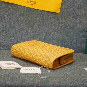 Cluth cầm tay Goyard unisex màu vàng siêu cấp loại 1:1 - Ảnh 4