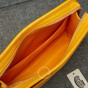 Cluth cầm tay Goyard unisex màu vàng siêu cấp loại 1:1 - Ảnh 6