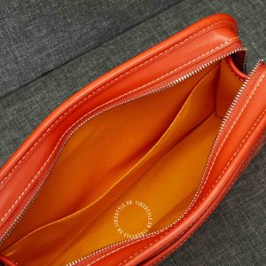 Cluth cầm tay Goyard unisex màu cam nổi bật siêu cấp loại 1:1 - Ảnh 7