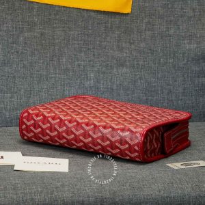 Cluth cầm tay Goyard unisex màu đỏ super fake loại 1 - Ảnh 5