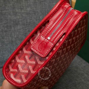 Cluth cầm tay Goyard unisex màu đỏ super fake loại 1 - Ảnh 6