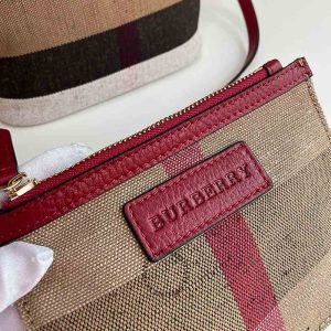 Túi xách Burberry nữ quai đỏ chất canvas hàng hiệu cao cấp - Ảnh 4