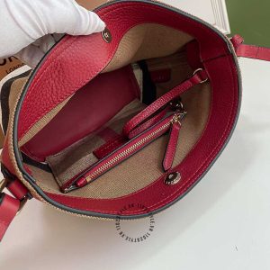 Túi xách Burberry nữ quai đỏ chất canvas hàng hiệu cao cấp - Ảnh 8