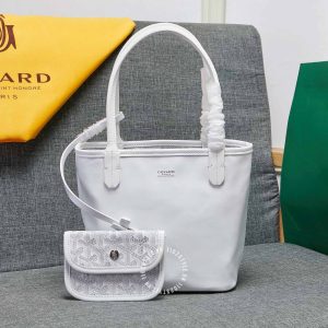 Túi xách nữ Goyard màu trắng da thật giá ưu đãi nhất - Ảnh 3