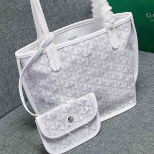 Túi xách nữ Goyard màu trắng da thật giá ưu đãi nhất - Ảnh 4