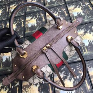 Túi xách hàng hiệu Gucci nữ da thật màu ghi họa tiết cao cấp - Ảnh 3
