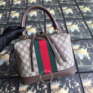 Túi xách hàng hiệu Gucci nữ da thật màu ghi họa tiết cao cấp - Ảnh 2