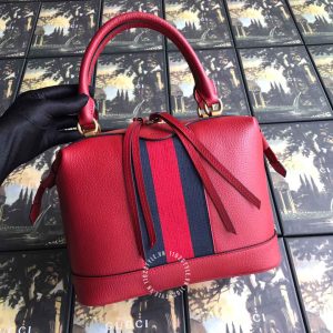 Túi xách nữ hàng hiệu Gucci màu đỏ khóa vàng phiên bản cao cấp - Hình ảnh 2
