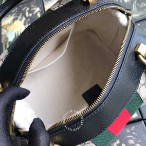 Túi xách hàng hiệu Gucci nữ da thật màu ghi phối đen - Ảnh 8