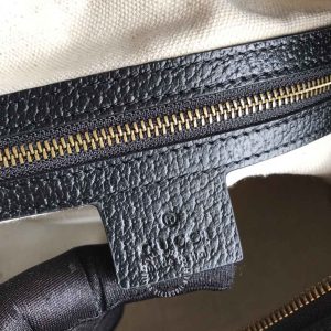 Túi xách hàng hiệu Gucci nữ da thật màu ghi phối đen - Ảnh 7
