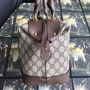 Túi xách hàng hiệu Gucci nữ da thật màu ghi họa tiết cao cấp - Ảnh 5