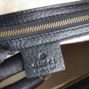 Túi xách nữ Gucci màu đen sọc viền Vintage hàng hiệu - Hình ảnh 7