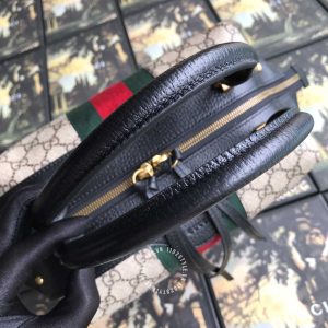 Túi xách hàng hiệu Gucci nữ da thật màu ghi phối đen - Ảnh 5