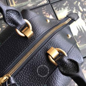 Túi xách nữ Gucci màu đen sọc viền Vintage hàng hiệu - Hình ảnh 5