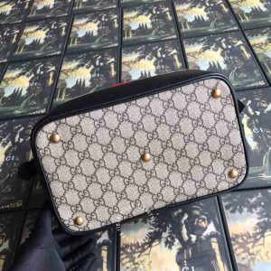 Túi xách hàng hiệu Gucci nữ da thật màu ghi phối đen - Ảnh 9