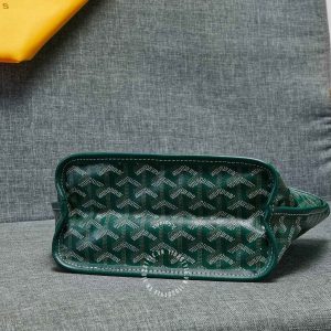Túi xách Goyard xanh lá hoạ tiết monogram hàng hiệu - Ảnh 5