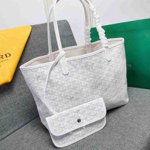 Túi xách nữ Goyard màu trắng fake loại chuẩn 1:1 - Ảnh 2