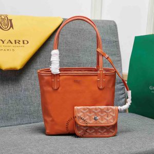 Túi xách nữ Goyard màu cam nổi bật fake loại 1 - Hình ảnh 2