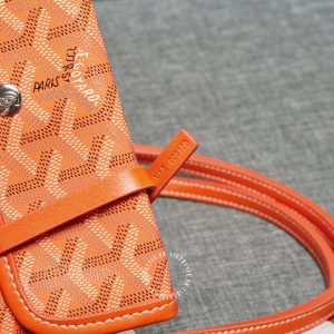 Túi xách nữ Goyard màu cam hoạ tiết monogram fake loại 1 - Ảnh 5