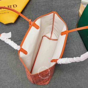 Túi xách nữ Goyard màu cam hoạ tiết monogram fake loại 1 - Ảnh 6