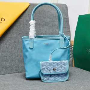 Túi xách nữ Goyard màu xanh sang trọng fake loại chuẩn 1:1 - Ảnh 2