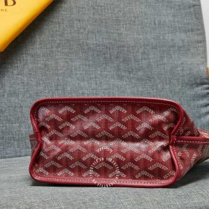 Túi xách nữ Goyard màu đỏ đô hoạ tiết monogram fake loại 1 - Ảnh 5