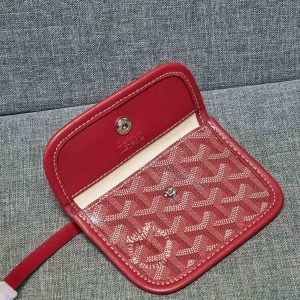 Túi xách nữ Goyard màu đỏ đô hoạ tiết monogram fake loại 1 - Ảnh 7