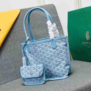 Túi xách nữ Goyard màu xanh sang trọng fake loại chuẩn 1:1 - Ảnh 3