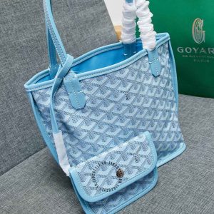 Túi xách nữ Goyard màu xanh sang trọng fake loại chuẩn 1:1 - Ảnh 4