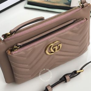 Túi đeo chéo Gucci nữ hàng hiệu màu hồng rep 1:1 chính hãng - Ảnh 4