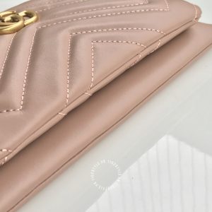 Túi đeo chéo Gucci nữ hàng hiệu màu hồng rep 1:1 chính hãng - Ảnh 8