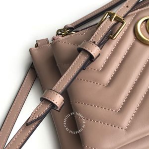 Túi đeo chéo Gucci nữ hàng hiệu màu hồng rep 1:1 chính hãng - Ảnh 9
