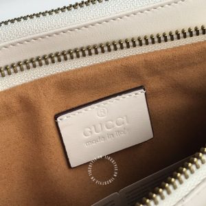 Túi đeo chéo hàng hiệu Gucci nữ da thật màu trắng logo GG - Hình ảnh 8