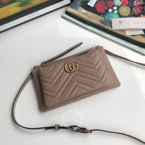 Túi đeo chéo Gucci nữ hàng hiệu màu hồng rep 1:1 chính hãng - Ảnh 2