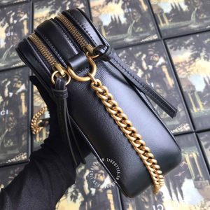 Túi đeo chéo Gucci nữ màu đen logo GG rep 1:1 chính hãng - Ảnh 5