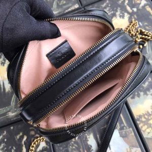 Túi đeo chéo Gucci nữ màu đen logo GG rep 1:1 chính hãng - Ảnh 8