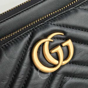 Túi đeo chéo Gucci nữ màu đen logo GG rep 1:1 chính hãng - Hình ảnh 7
