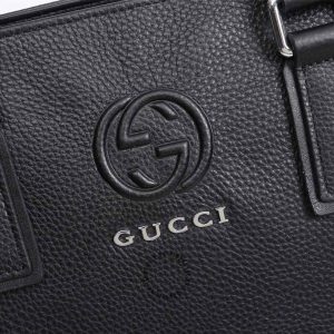Túi xách Gucci nam da thật màu đen phiên bản cao cấp - Hình ảnh 4