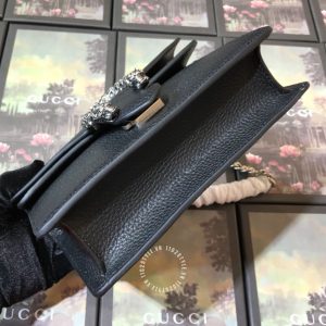 Túi Gucci đầu rồng nữ da thật màu đen cao cấp - Ảnh 5