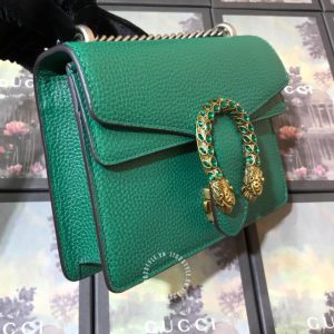 Túi Gucci đầu rồng nữ màu xanh khuy nạm đá cao cấp - Hình ảnh 4