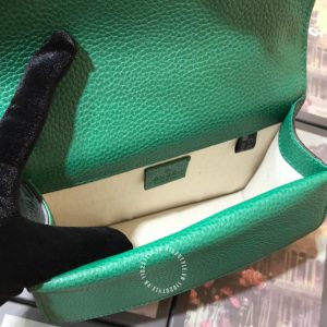 Túi Gucci đầu rồng nữ màu xanh khuy nạm đá cao cấp - Hình ảnh 8