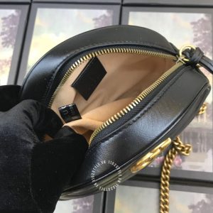 Túi đeo chéo Gucci nữ màu đen logo GG hàng hiệu - Hình ảnh 8